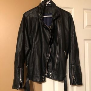 Free People Faux Leather Jacket- oversized